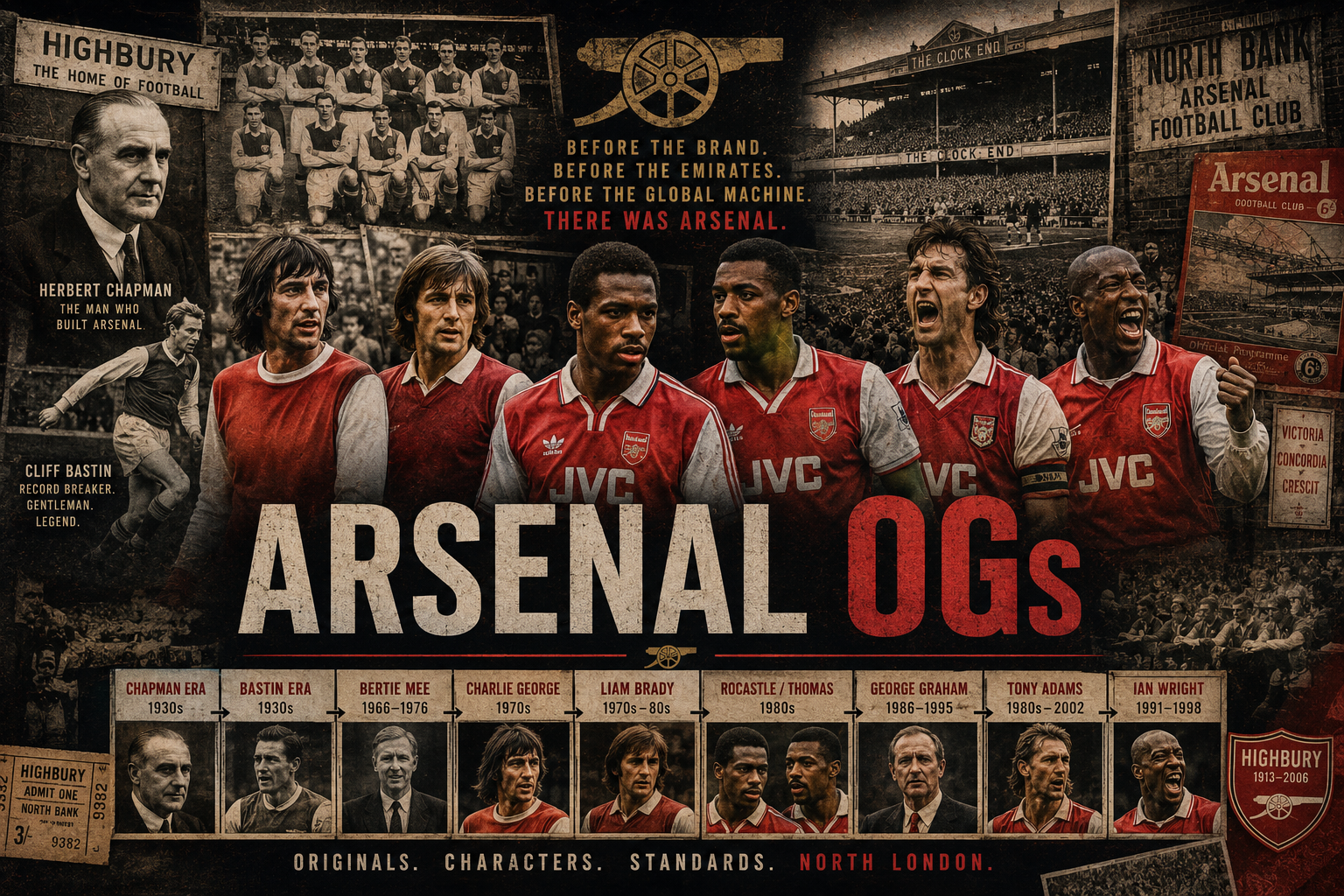 Arsenal editorial artwork reading Not Just a Club, a Culture