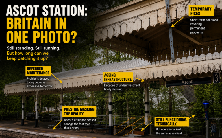 Ageing infrastructure observed at Ascot railway station