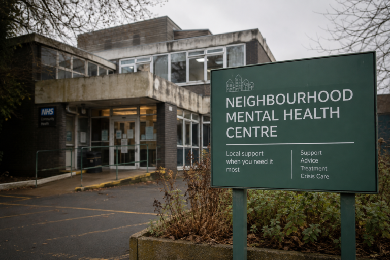 Neighbourhood mental health centre illustrating questions about new NHS mental health infrastructure