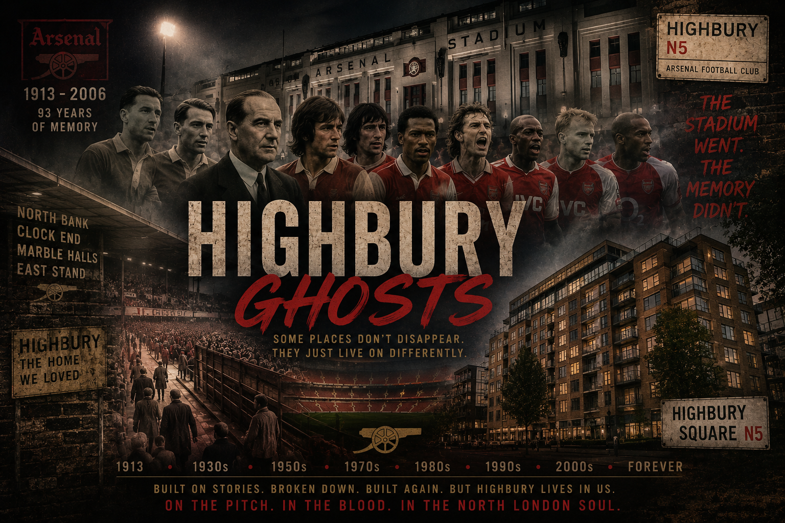 Arsenal editorial artwork for Highbury Ghosts