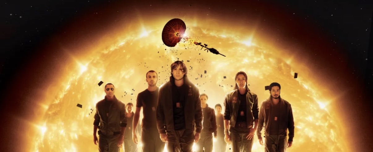 The crew of Icarus II looking towards the Sun