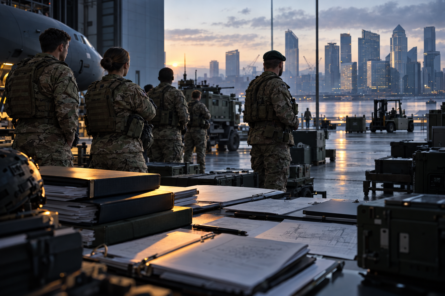 British troops representing the gap between UK defence spending and foreign-owned suppliers