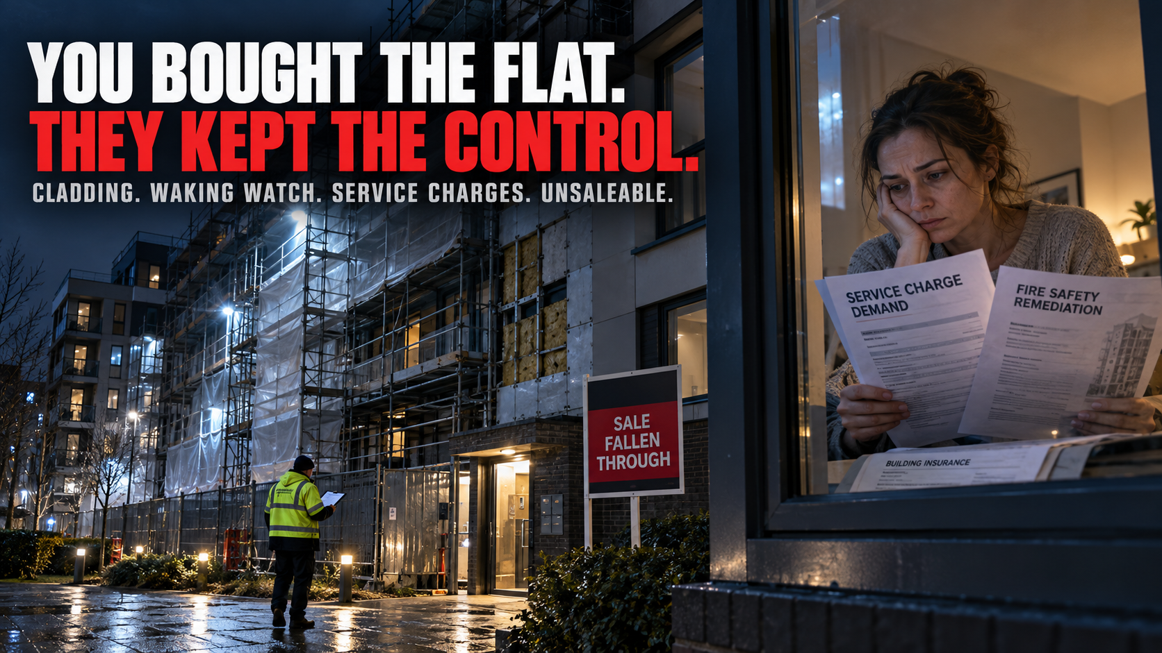 A leaseholder trapped by cladding, waking watch and service charges