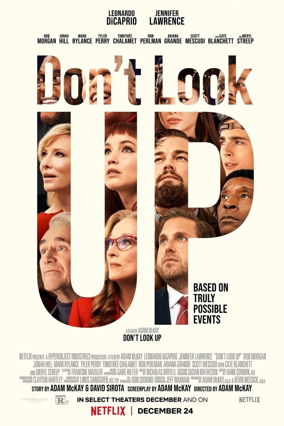 Official poster artwork for the film Don't Look Up