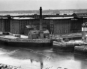 Liverpool docklands during the period of industrial decline