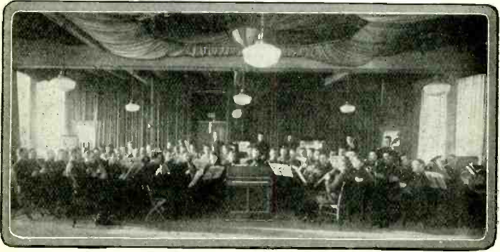 Musicians inside the BBC Birmingham studio in 1928